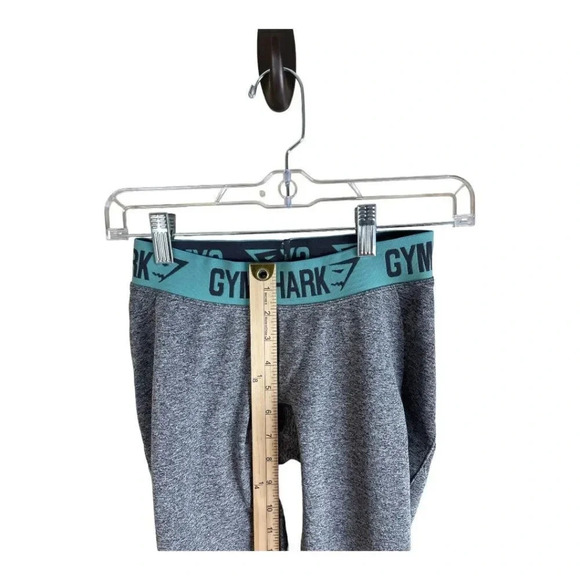 Gymshark Grey Flex with Teal Band Workout Leggings - Picture 7 of 9